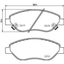 Set placute frana,frana disc BREMBO