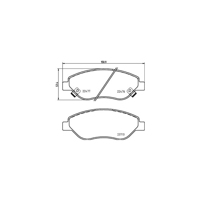 Set placute frana,frana disc BREMBO