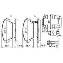 Set placute frana,frana disc BOSCH