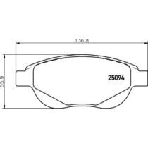 Set placute frana,frana disc BREMBO