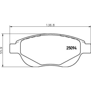 Set placute frana,frana disc BREMBO