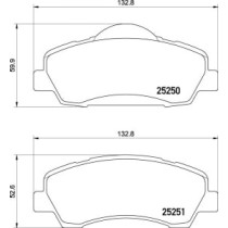 Set placute frana,frana disc BREMBO