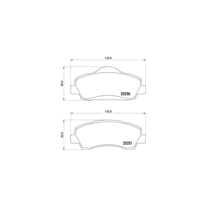 Set placute frana,frana disc BREMBO