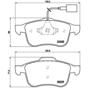 Set placute frana,frana disc BREMBO