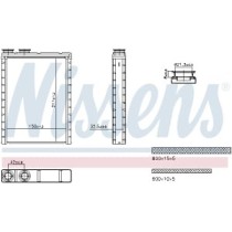 Schimbator caldura, incalzire habitaclu NISSENS