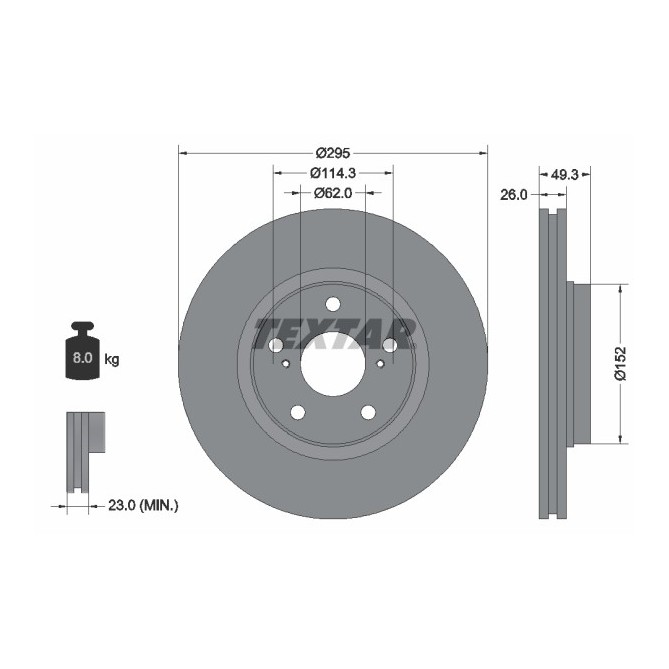 Disc frana TEXTAR