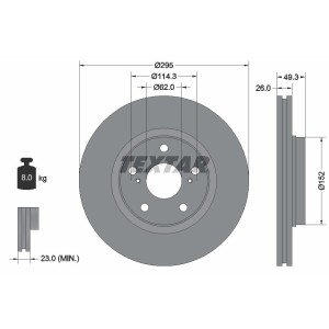 Disc frana TEXTAR