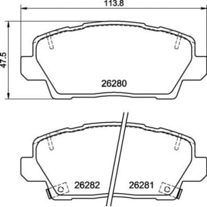 Set placute frana,frana disc BREMBO