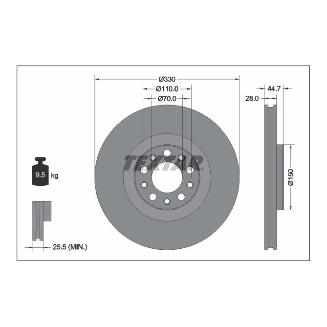 Disc frana TEXTAR