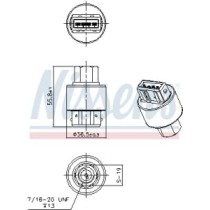 Comutator presiune, aer conditionat NISSENS