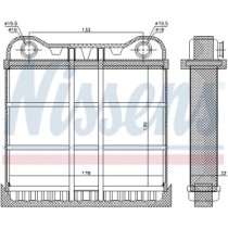 Schimbator caldura, incalzire habitaclu NISSENS