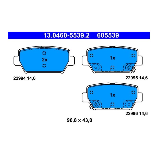 Set placute frana,frana disc ATE