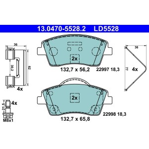 Set placute frana,frana disc ATE