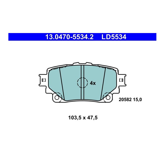 Set placute frana,frana disc ATE