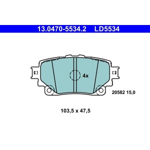 Set placute frana,frana disc ATE