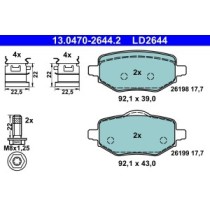 Set placute frana,frana disc ATE