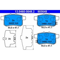 Set placute frana,frana disc ATE