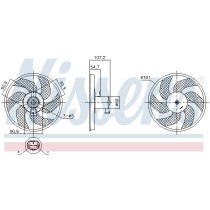 Ventilator, radiator NISSENS