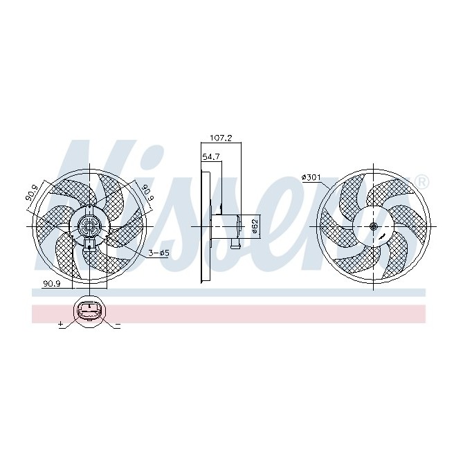 Ventilator, radiator NISSENS