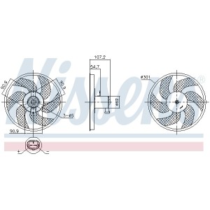 Ventilator, radiator NISSENS