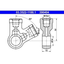 Adaptor, conducte frana ATE