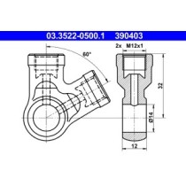 Adaptor, conducte frana ATE