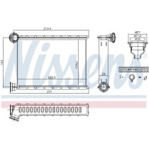Schimbator caldura, incalzire habitaclu NISSENS