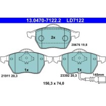 Set placute frana,frana disc ATE