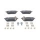 Set placute frana ceramica ATE Spate cu accesorii si suruburi pentru MERCEDES X, NISSAN NAVARA NP300, RENAULT ALASKAN 2.3D/2.5D/3.0D 07.14-