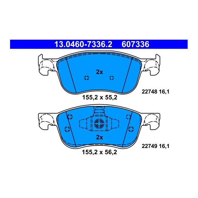 Set placute frana,frana disc ATE