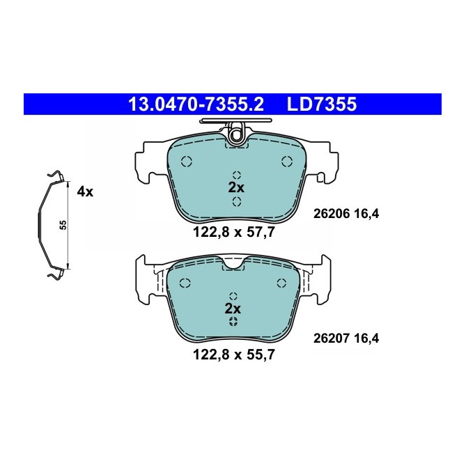 Set placute frana,frana disc ATE