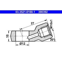 Adaptor, conducte frana ATE