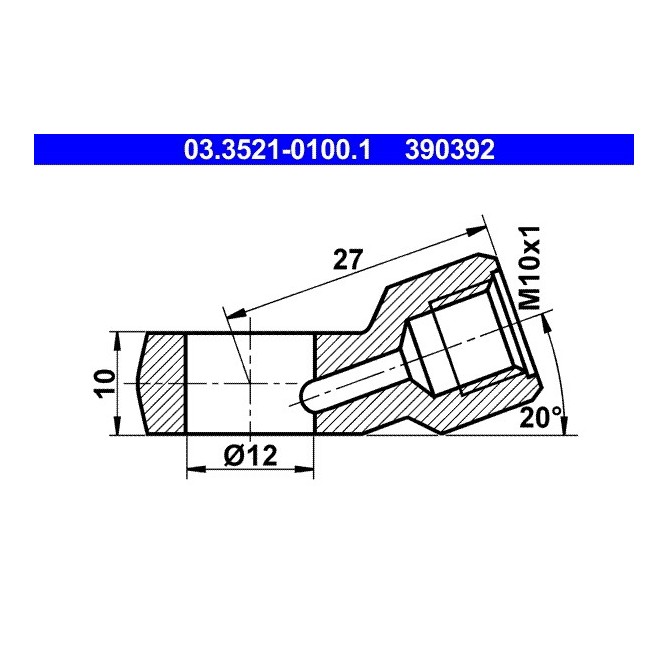 Adaptor, conducte frana ATE