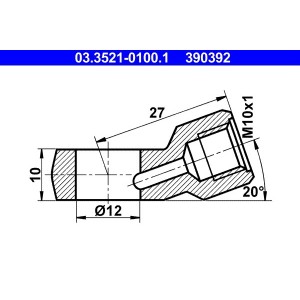 Adaptor, conducte frana ATE