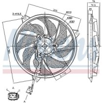 Ventilator, radiator NISSENS