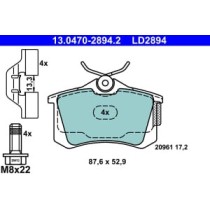 Set placute frana,frana disc ATE