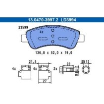 Set placute frana,frana disc ATE