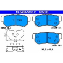 Set placute frana,frana disc ATE