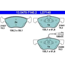 Set placute frana,frana disc ATE