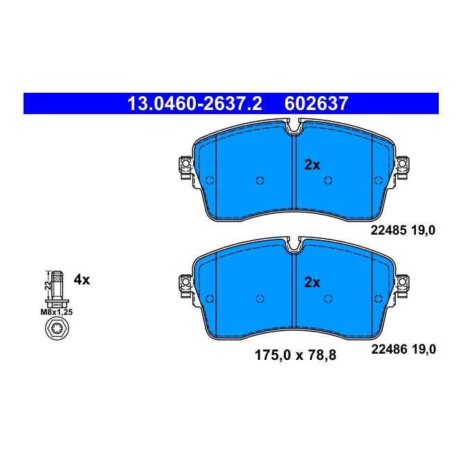 Set placute frana,frana disc ATE