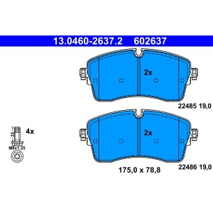 Set placute frana,frana disc ATE