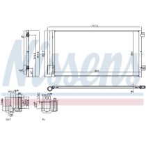 Condensator, climatizare NISSENS