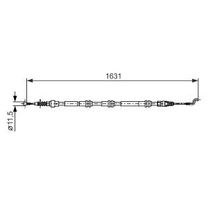Cablu, frana de parcare BOSCH