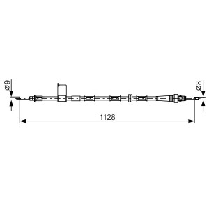 Cablu, frana de parcare BOSCH