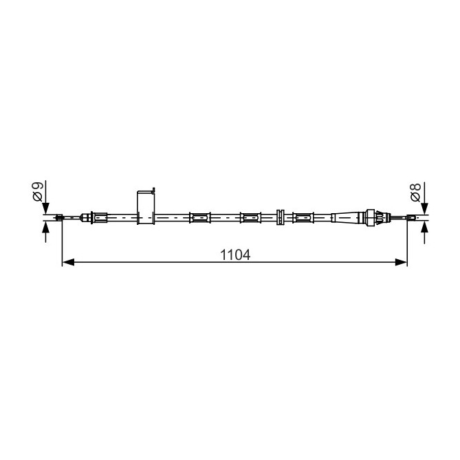 Cablu, frana de parcare BOSCH