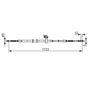 Cablu, frana de parcare BOSCH