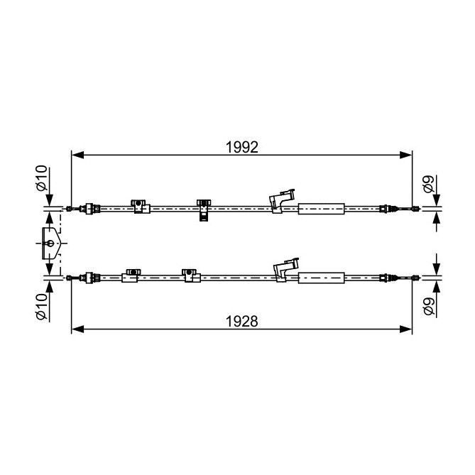 Cablu, frana de parcare BOSCH