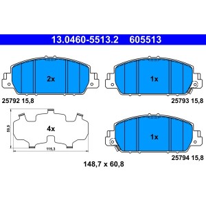 Set placute frana,frana disc ATE