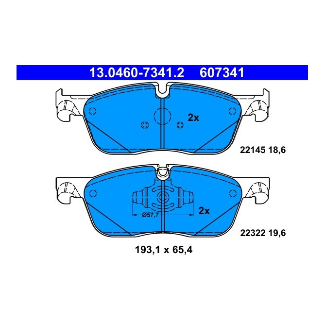 Set placute frana,frana disc ATE