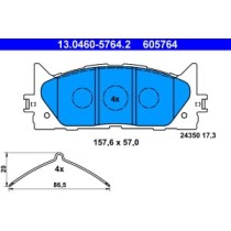 Set placute frana,frana disc ATE